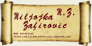 Miljojka Zafirović vizit kartica
